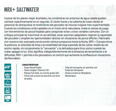 Caña Mosca Fly Nrx+ Salt 890-4 9 Pies Línea #8 4t