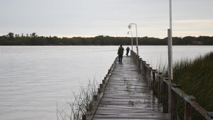 Pejerreyes en el Paraná Guazú desde muelles