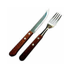Set Asado Individual Plato + cubiertos + Estuche