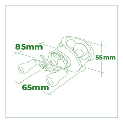 Reel rotativo KF 210 Baitcasting