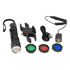 Linterna POINTMAX 1200R HUNTER recargable Set Filtros