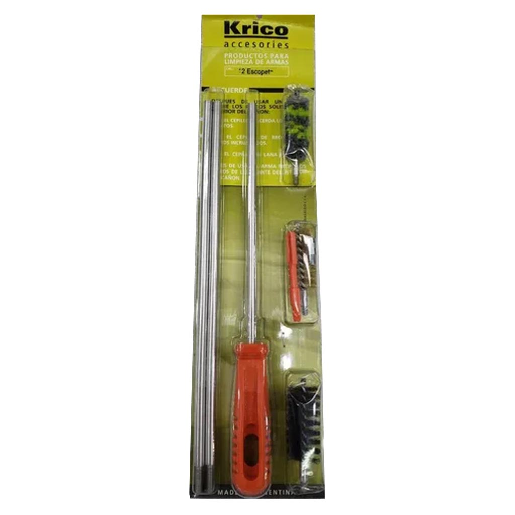 Kit Limpieza Escopeta Calibre 12 Baqueta Inox
