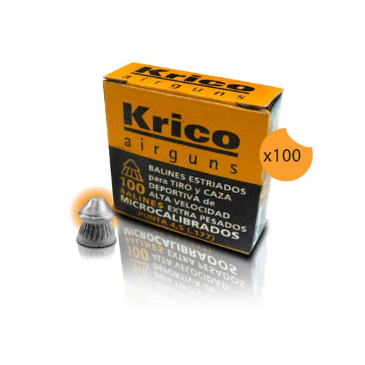 Balines Pellets Estriado 4.5 mm Copito Caja x100 unidades