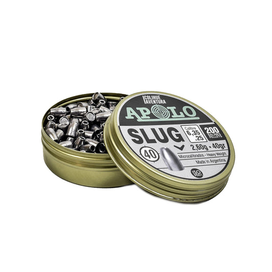 Balines Slug 6.35mm 40g x200 Punta Solida Caza