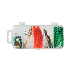 KIT PESCA Caña 2.10m + Reel HF 1000 13 rul + Multi + Caja con Señuelos