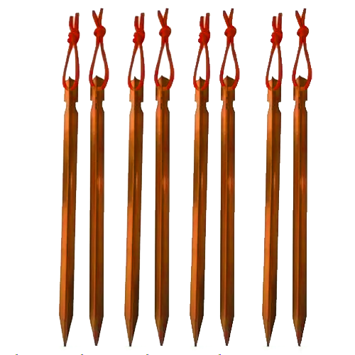 Set estacas aluminio x8 uds