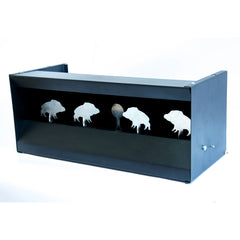 Blanco Tiro Airsoft Contenedor Balines Silueta Metal