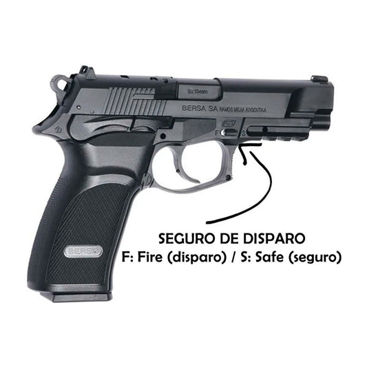 Pistola Co2 Bersa Thunder 9 Pro 4.5mm Gas Balines
