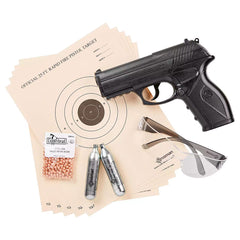 Kit Pistola P10 + Gafas De Tiro + 2 Garrafas + Bbs