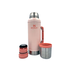 Termo Clásico Asa Plegable Cebador 950 ml Rosa
