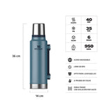 Termo Clasico 1.4 Lt. Asa Plegable