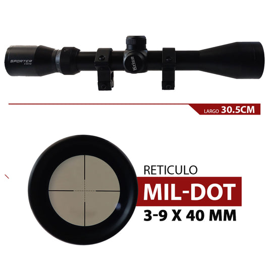 Mira Sporter 3-9x40 mm con Montaje MILDOT