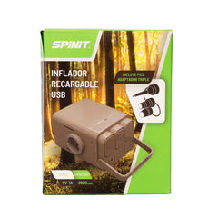 Inflador recargable USB con adaptador