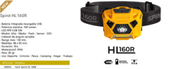 Linterna frontal HL160R recargable