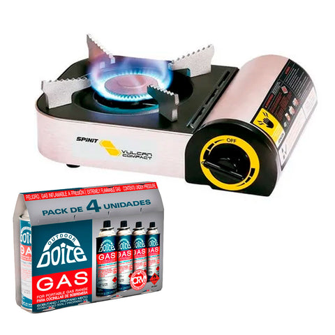 Combo Cocina Vulcan + Set de 4 Garrafas