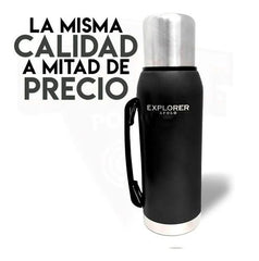 Termo Acero Inoxidable 1 Litro Manija Tapon Cebador