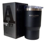 Vaso Termico Aluminio Con Tapa Bebida Caliente Y Frio