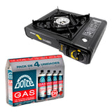 Anafe Spinit Vulcan Portátil + Maletin + 4 Repuesto Gas 227gr