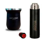 Set Matero Termo Doite 1 Litro + Mate Acero Inoxidable