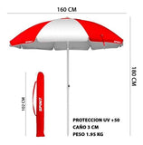 Combo Playa 2 Resposeras Silla Pleglabe + Sombrilla Funda