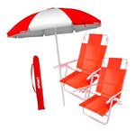 Combo Playa 2 Resposeras Silla Pleglabe + Sombrilla Funda