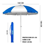 Combo Playa 2 Resposeras Silla Pleglabe + Sombrilla Funda