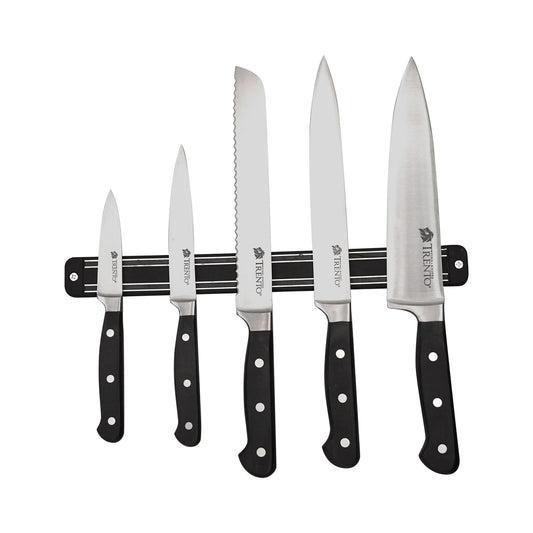 Set 5 Cuchillos de acero inoxidable + barra magnética