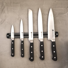Set 5 Cuchillos de acero inoxidable + barra magnética