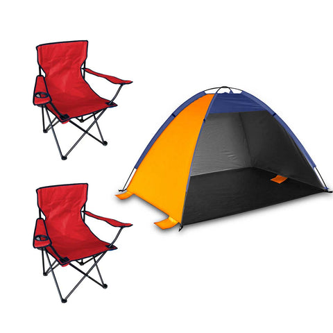 Combo Verano 2 X Sillon Director Plegable + Carpa Playa STX PREMIUN