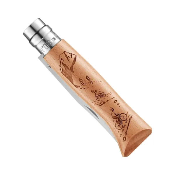 Cortaplumas Opinel N08 Acero Inox y Madera Haya Sport - Ciclismo - Imagen 3
