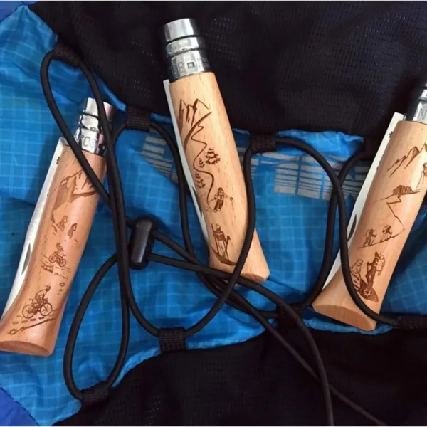 Cortaplumas Opinel N08 Acero Inox y Madera Haya Sport - Ciclismo - Imagen 2