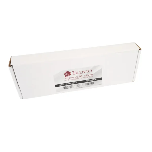 Set x6 Cuchillos Acero Inox Reforzado Madera - Imagen 4