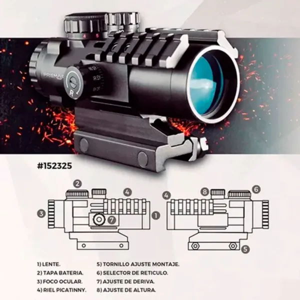 Mira Prismafire 2.5x32 Ir - Imagen 6