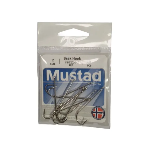 Anzuelos Beak Hook MUSTAD 92611-NI-2 x10 - Imagen 2
