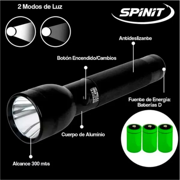 Linterna Metal Pro Led Cree 3D - Imagen 5