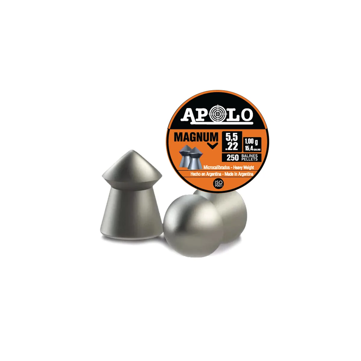 20800-APOLO-CAJA-BALINES-MAGNUM-5 Caja Balines Magnum Apolo Calibre 5.5 mm x 250 unidades - Imagen 1