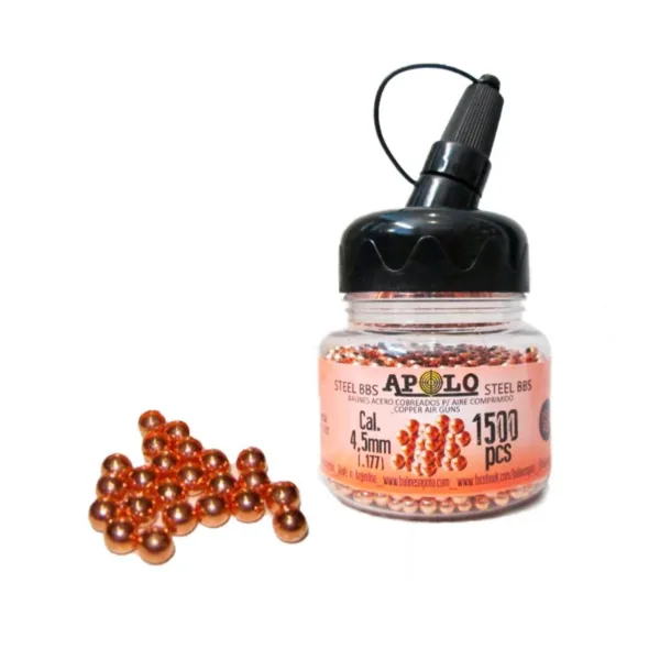 Balines esfericos 4.5mm x1500 Pistolas Aire Comprimido - Imagen 1
