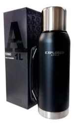 Termo Acero Inoxidable 1 Litro Manija Tapon Cebador - Imagen 7