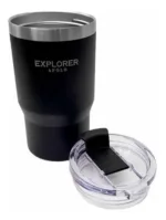 Vaso Termico Aluminio Con Tapa Bebida Caliente Y Frio - Imagen 2