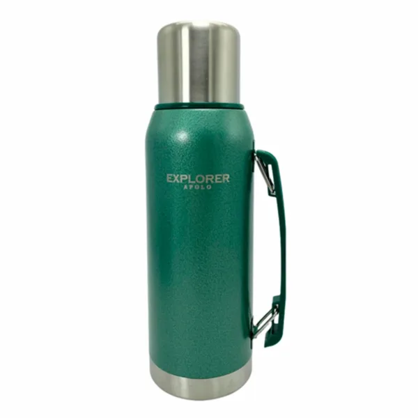 Termo Acero Inoxidable 1 Litro Manija Tapon Cebador - Imagen 3