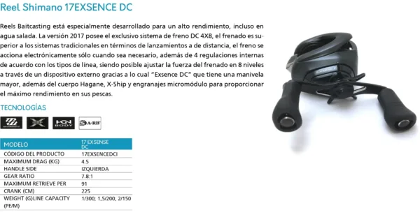 Reel 17 EXSENCE DC XG LEFT - Imagen 2