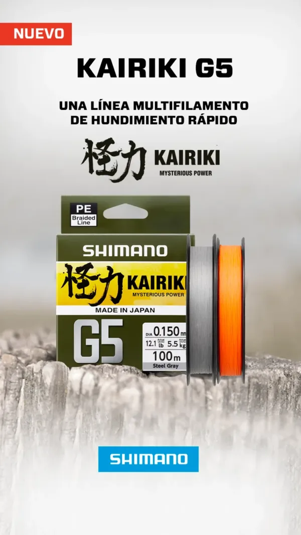 Multifilamento KAIRIKI G5 150mts GRIS JAPON - Imagen 2