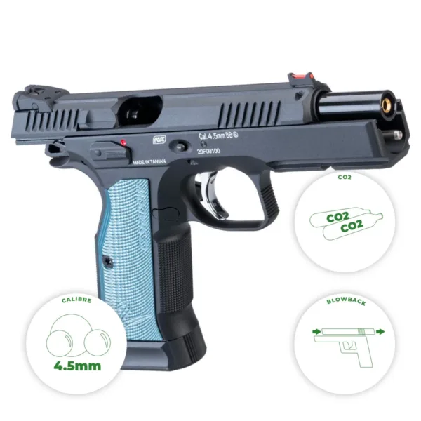 Pistola CO2 SHADOW 2 4.5mm Full Metal - Imagen 2
