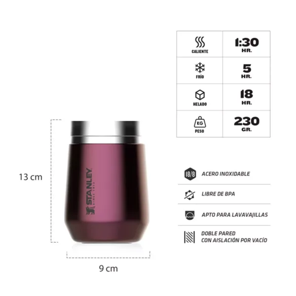 Vaso STANLEY EVERYDAY 295 Ml Wine - Imagen 2