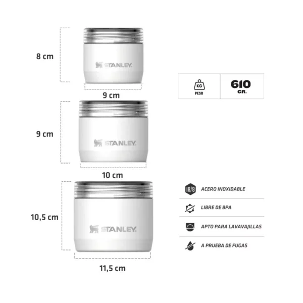 Set de recipientes Stanley CANISTER x3 POLAR - Imagen 3