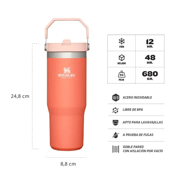 Botella Térmica STANLEY Flip Straw sorbete 887 Ml - Imagen 6