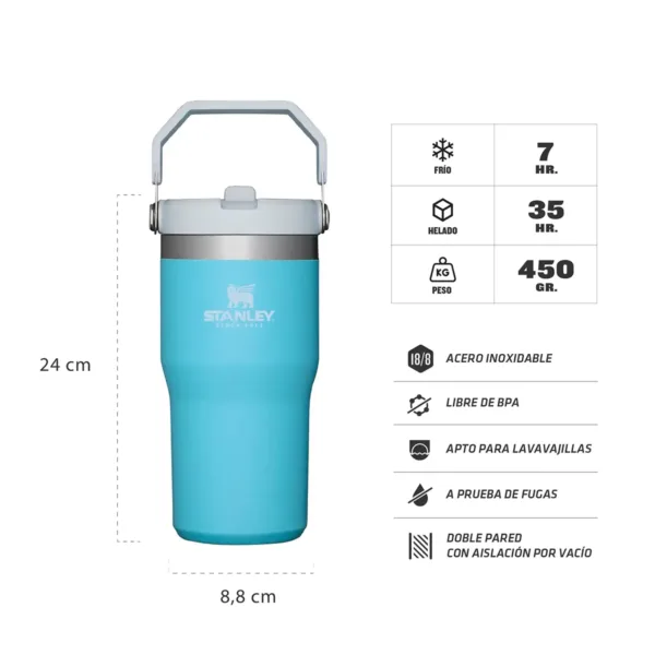 Botella Térmica STANLEY Flip Straw sorbete 591 Ml - Imagen 2