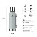 Termo Clásico Asa Plegable 1.4Lt - Silver - Imagen 3