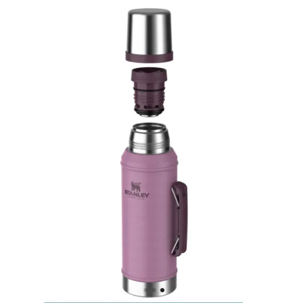 TERMO STANLEY CLASICO CON TAPON CEBADOR 950ML LILAC - Imagen 2