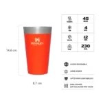 Vaso Pinta 473 ml - Tigerlily - Imagen 3
